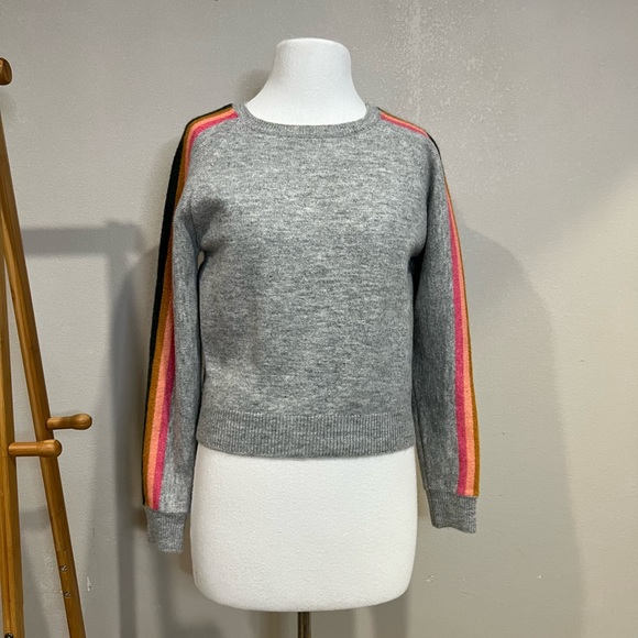 THML Rainbow Striped Sleeve sweater - Picture 1 of 5